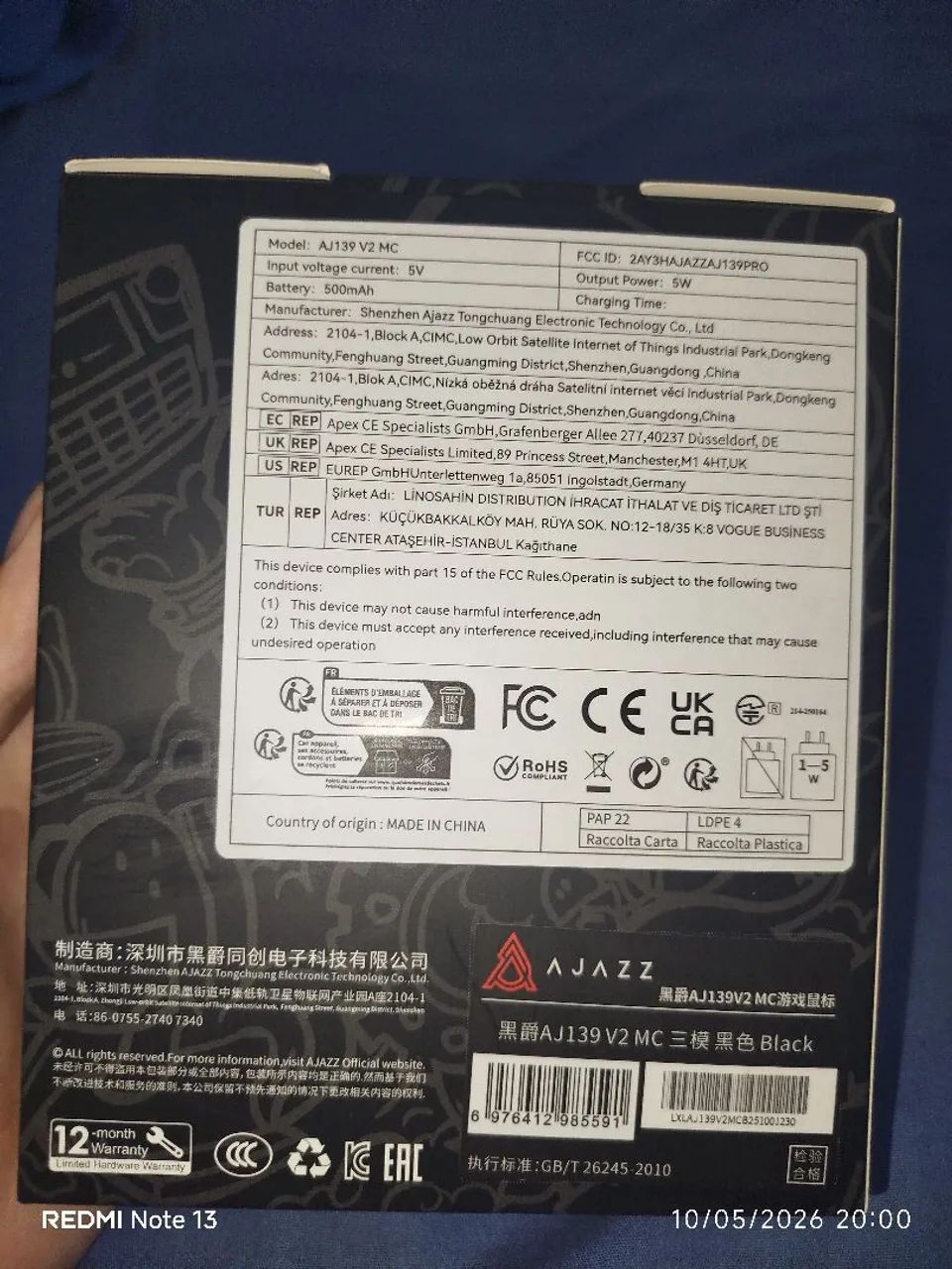 Mouse gamer ajazz com dock de carregamento, um mes de uso - Foto 4