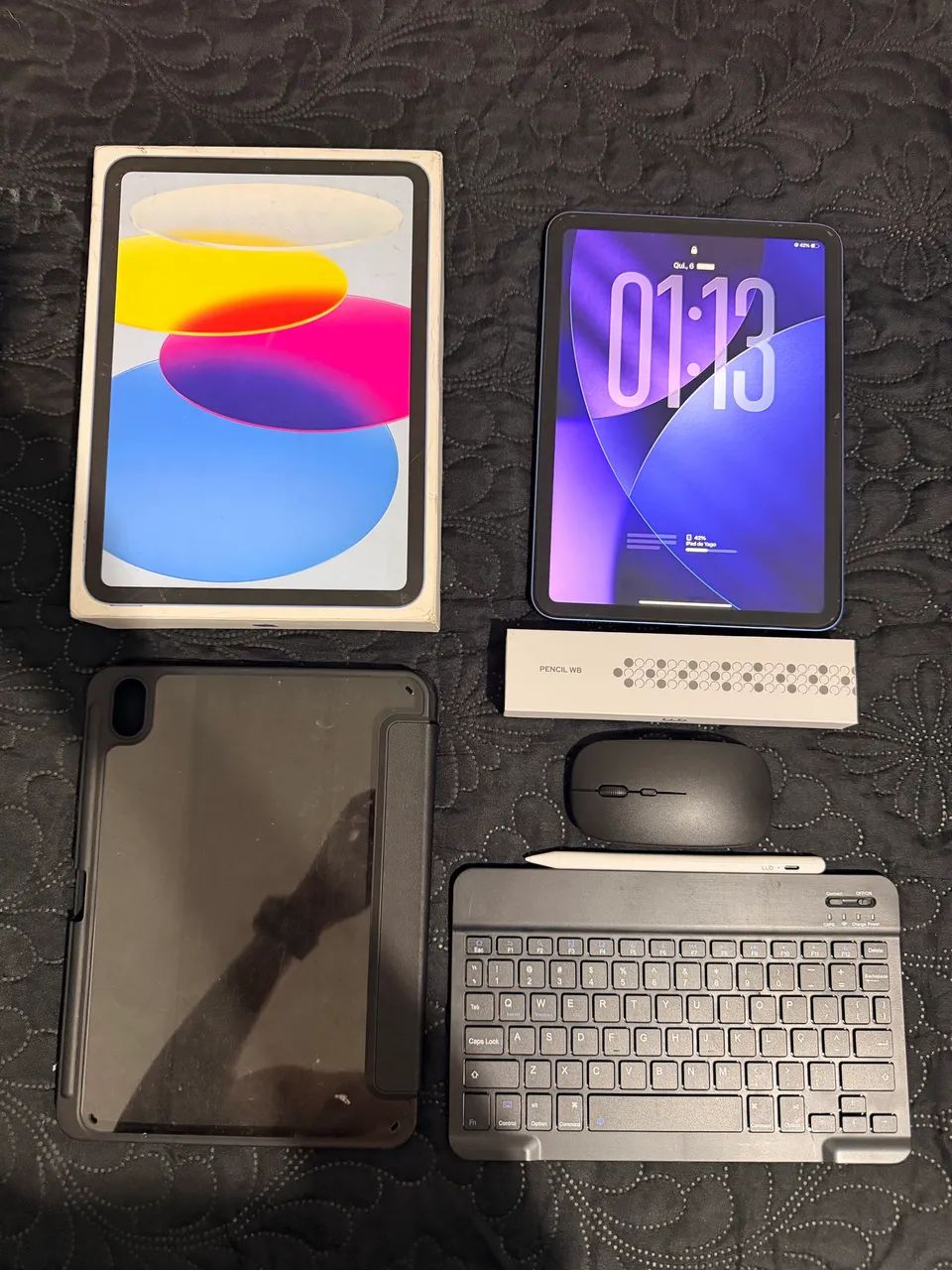 iPad 10 + Wb Pencil + Capa + Teclado + Mouse 