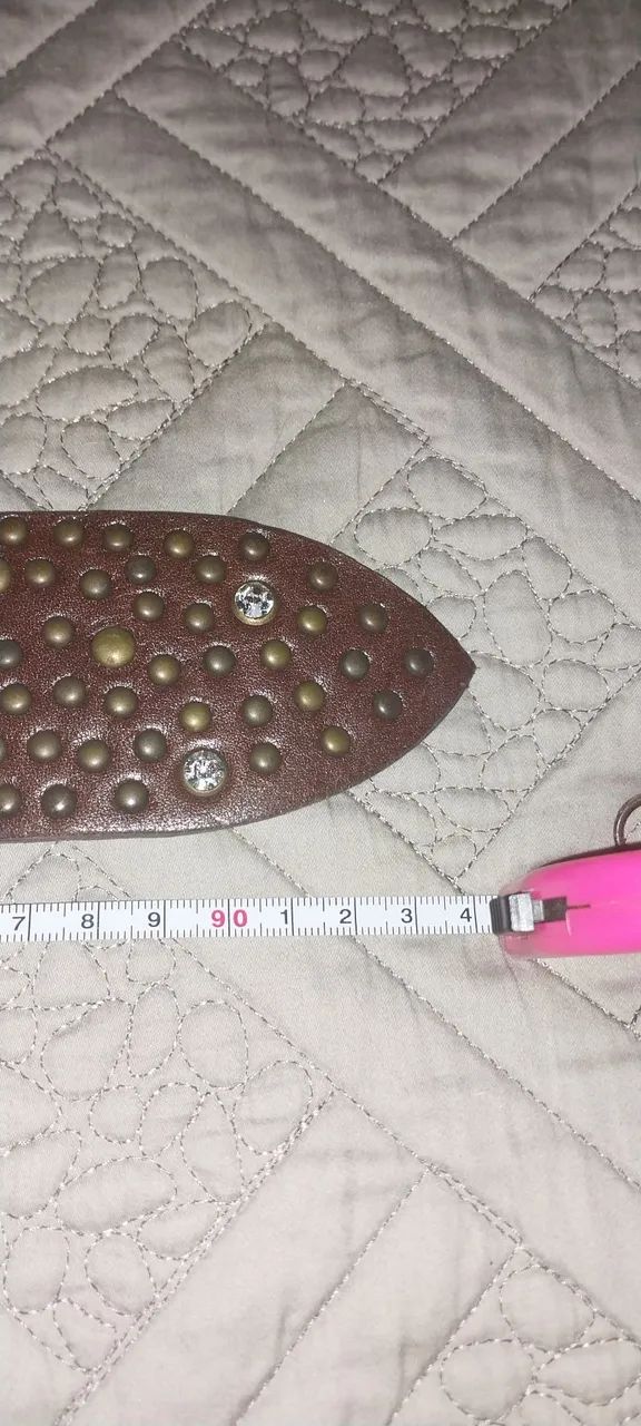 Cinto brooksfield tachas e brilhantes - Foto 5