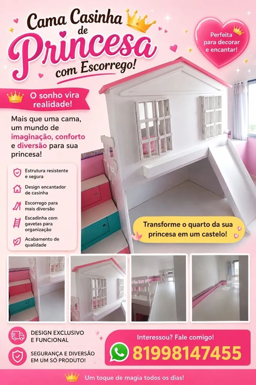 Cama casinha solteirão 