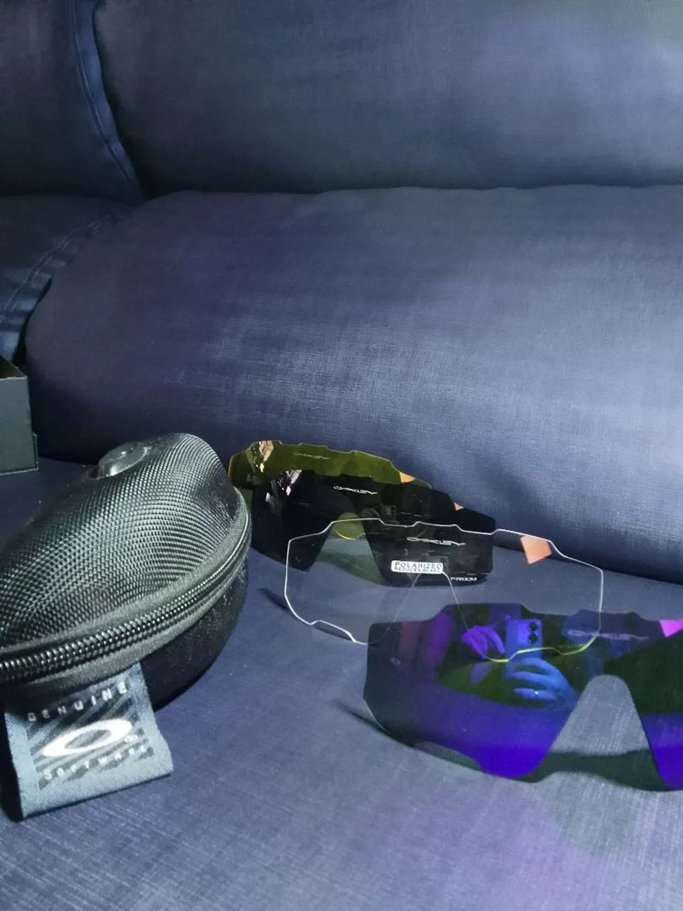 Óculos de Sol Oakley Jawbreaker Preto Com Proteção UV - Foto 5