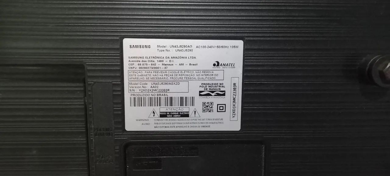 TV Samsung UN43J5290AG 43 polegadas Smart TV Full HD (aprox. 98 cm larg./59,6 cm de alt). - Foto 3