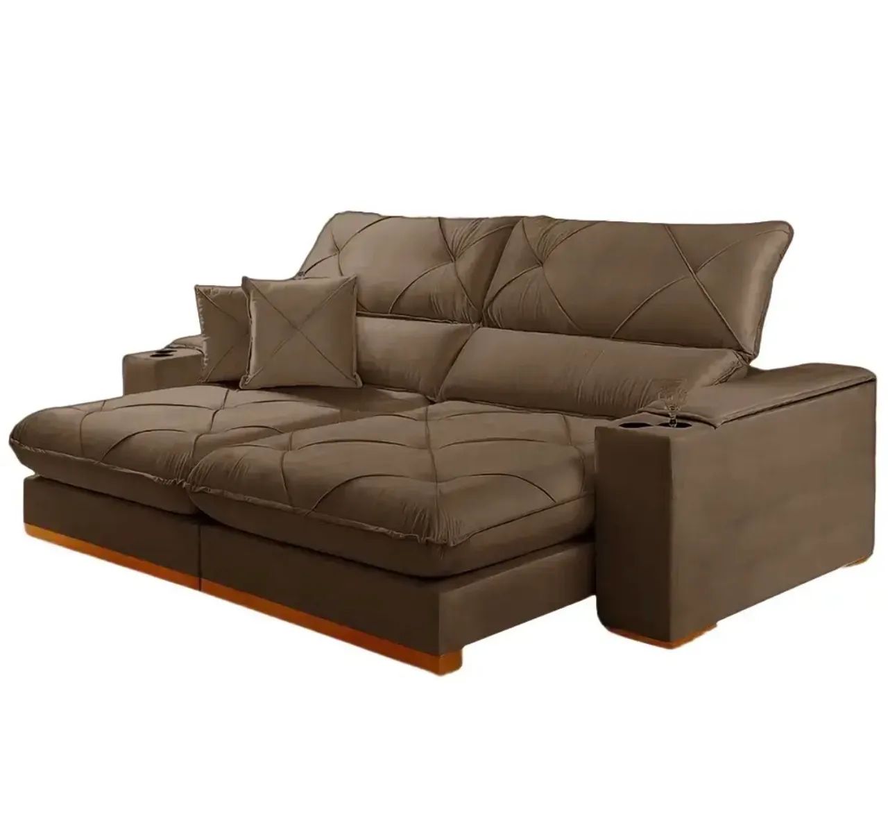 Sofá Retrátil e Reclinável 250cm California c/Molas Ensacadas p87 - Foto 4