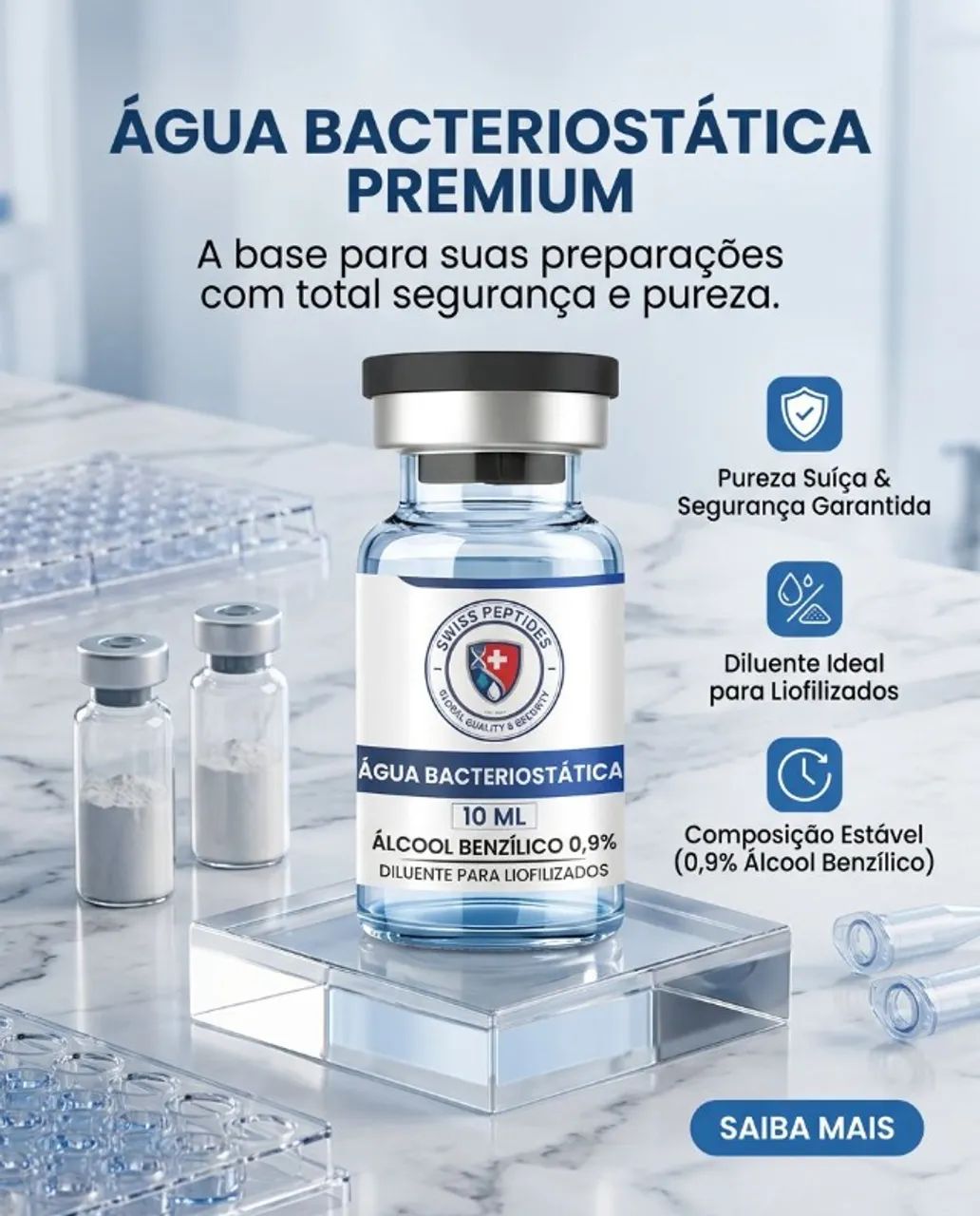 Água Bacteriostática 10ml - Foto 5