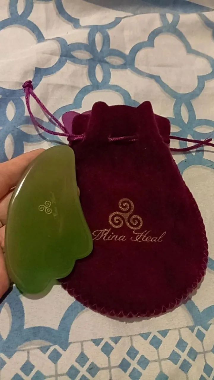 Pedra Gua Sha natural importada da Espanha - peça original com estojo ? - Foto 2