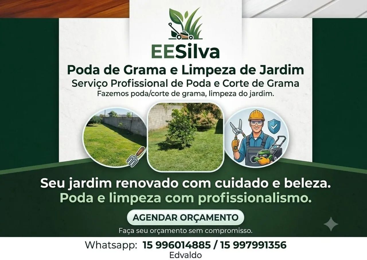 Corte de grama e Roçagem de terrenos - Serviço bem feito e preço bom. 