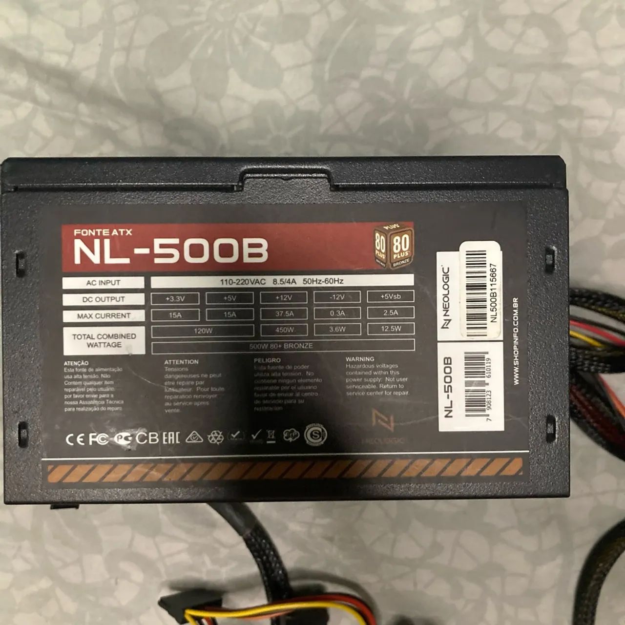 Fonte ATX 500W Neologic 80 Plus Bronze | Testada - Foto 2