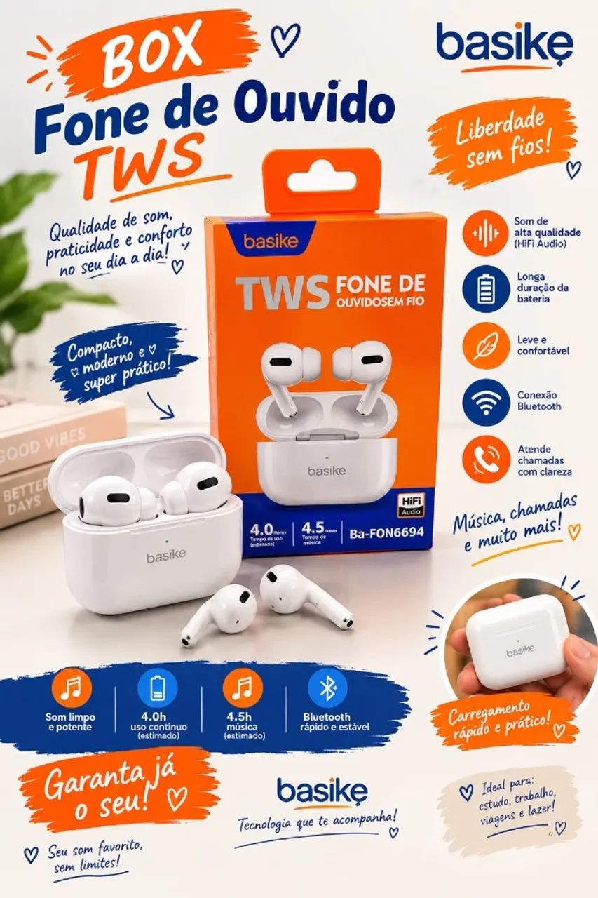 Fone Basike TWS Bluetooth