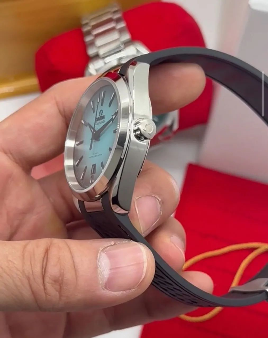 Relógio OMEGA SEAMASTER AQUA TERRA AUTOMÁTICO MOSTRADOR AZUL TURQUESA  - Foto 5