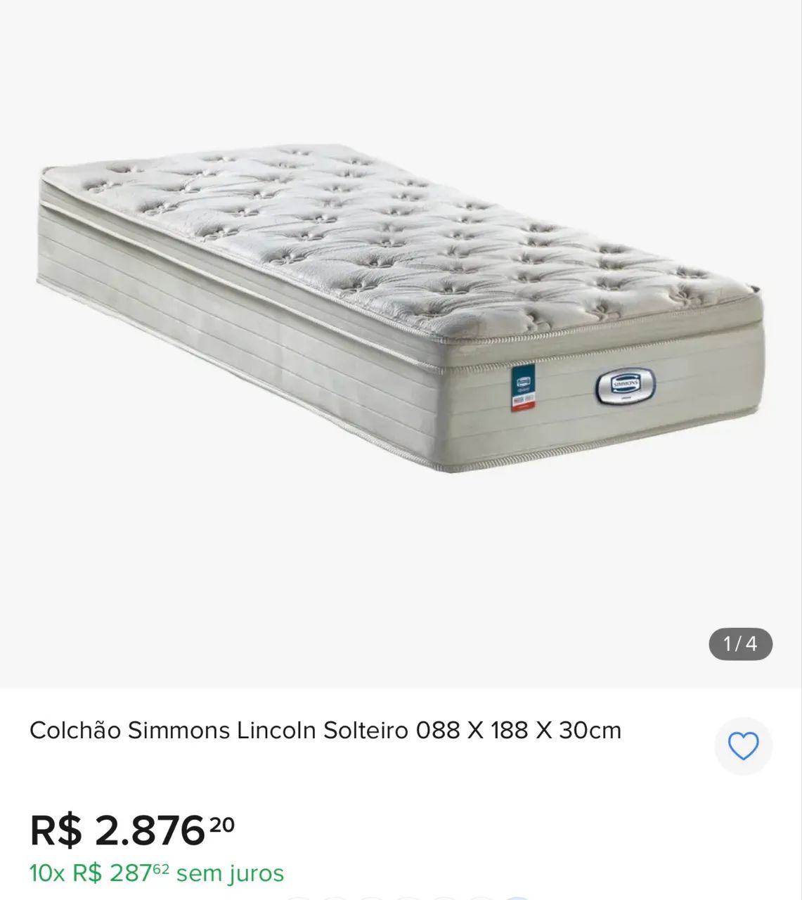Colchão Simmons lincoln 