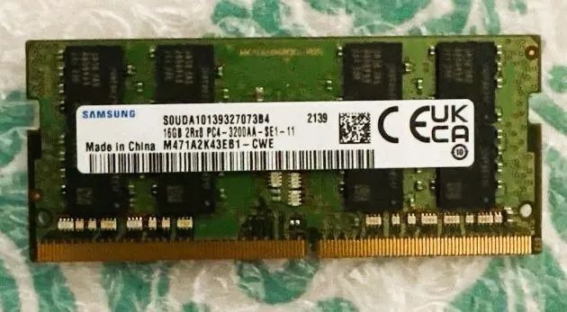 Memoria Ram Notebook Samsung 16gb Ddr4 3200mhz 2rx8 Original