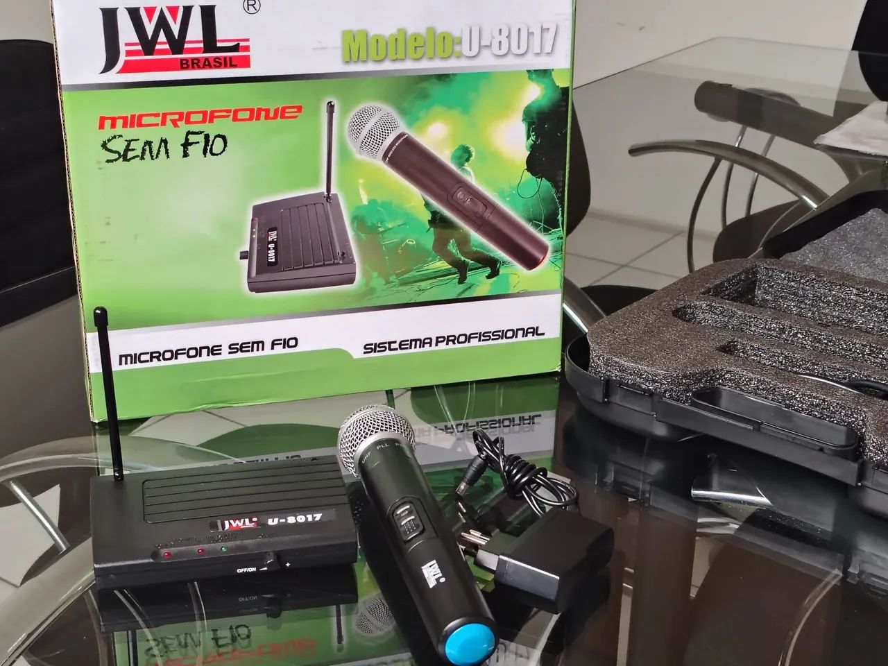 Microfone sem fio jwl modelo u-8017 - Foto 4