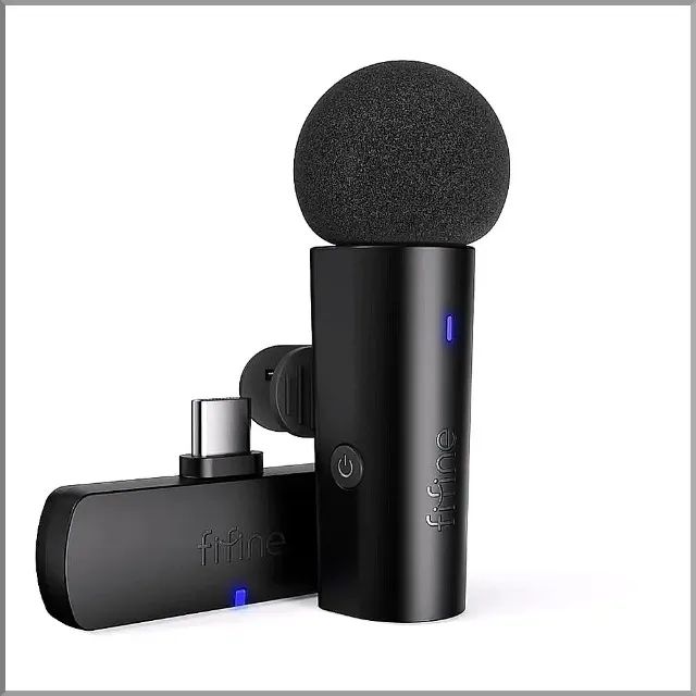 Microfone de Lapela Sem Fio Fifine M6 para Celular Android 2.4g Lacrado - Foto 4