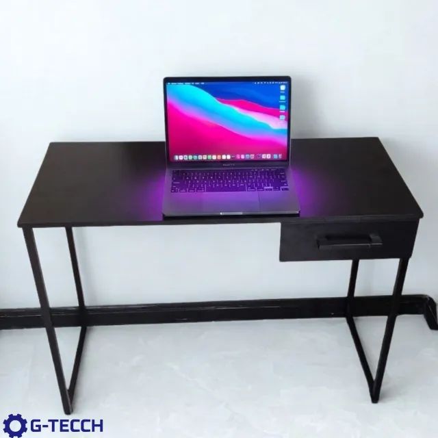 Escrivaninha Industrial com Gaveta 1,1M Mesa Multiuso para Computador Notebook de Estudo - Foto 2