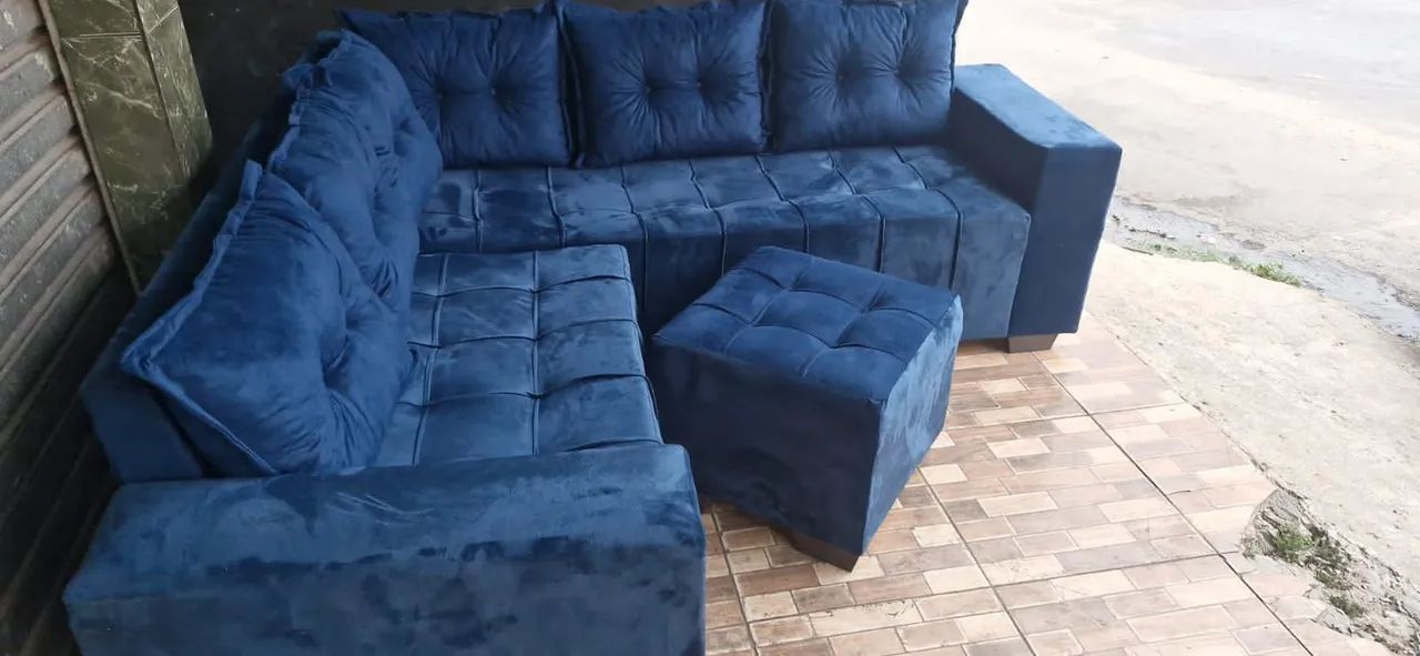 Sofás de canto com detalhes puxante no acento  - Foto 4