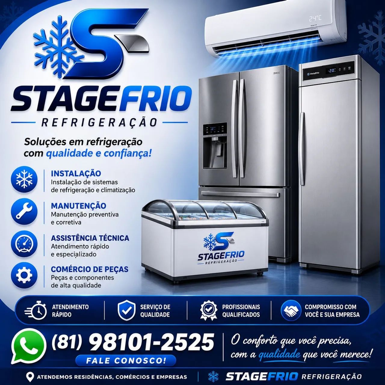 Conserto de geladeira e ar condicionado 