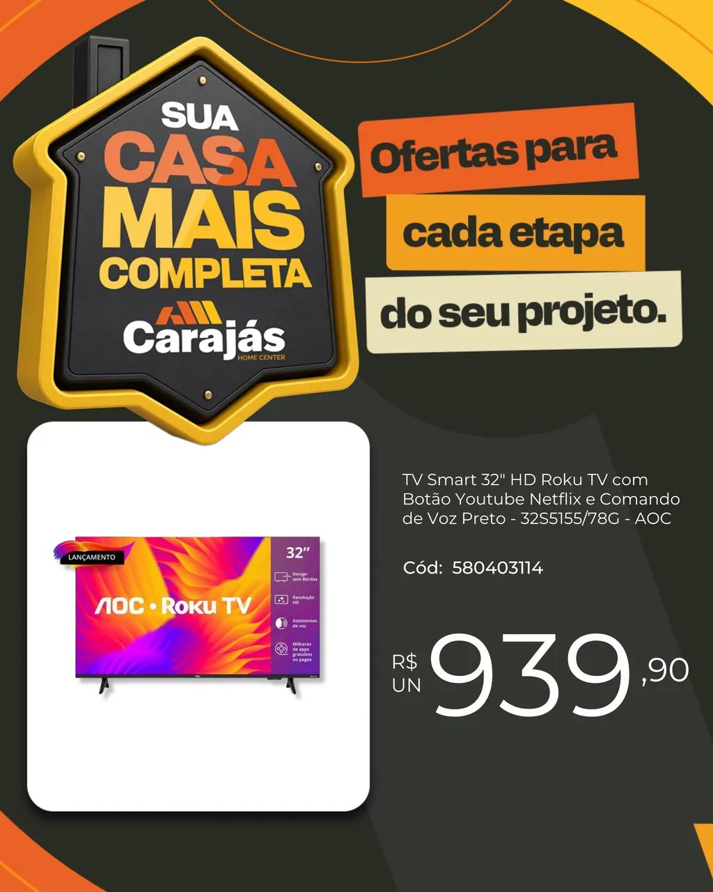 Tv nova parcelamos em até 10x sem juros  - Foto 2