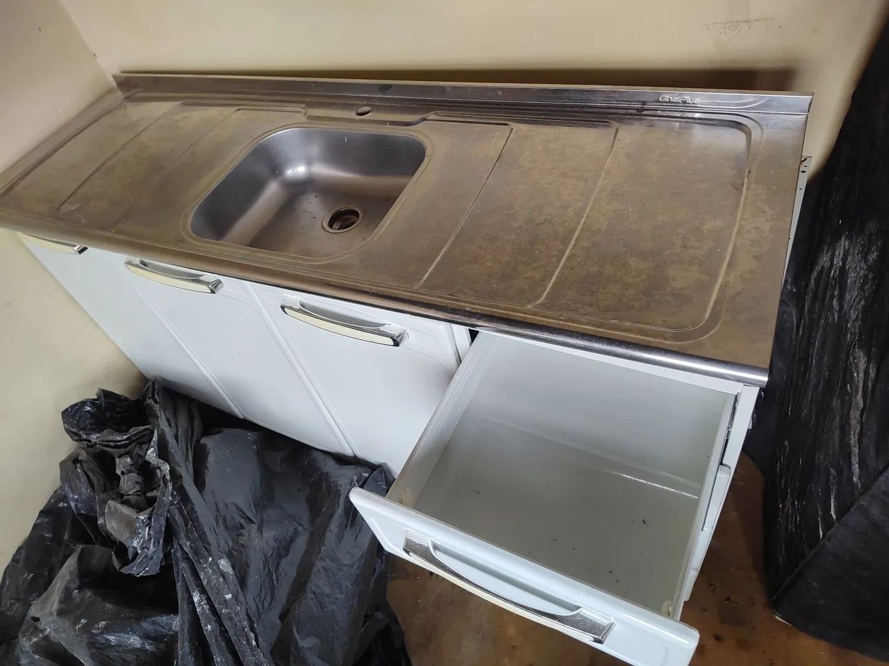 Pior de inox com bancada de armário  - Foto 3