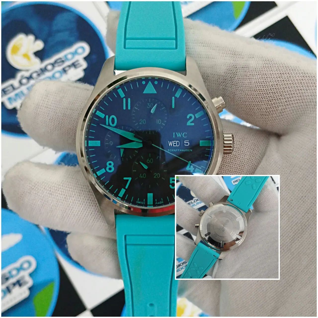 RELOGIO IWC SCHAFFHAUSEN AUTOMÁTICO VERDE 