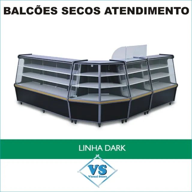 Balcão Seco em MDF 1,40 MTS Cor Preto - Foto 3