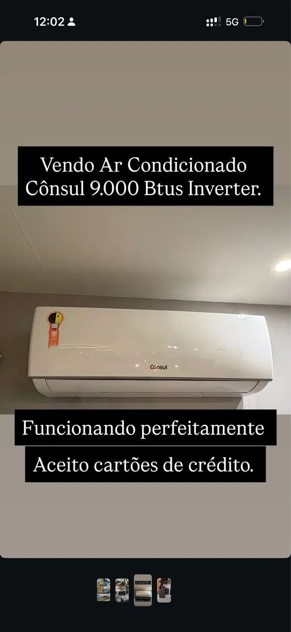 Ar condicionado cônsul 9mil btus