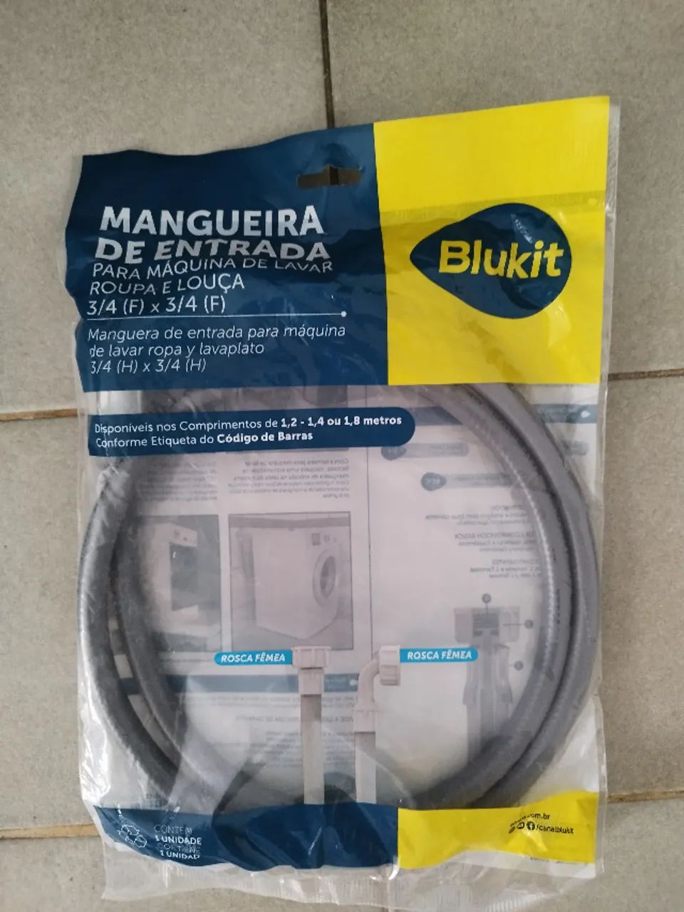 Mangueira entrada para máquina de lavar roupas
