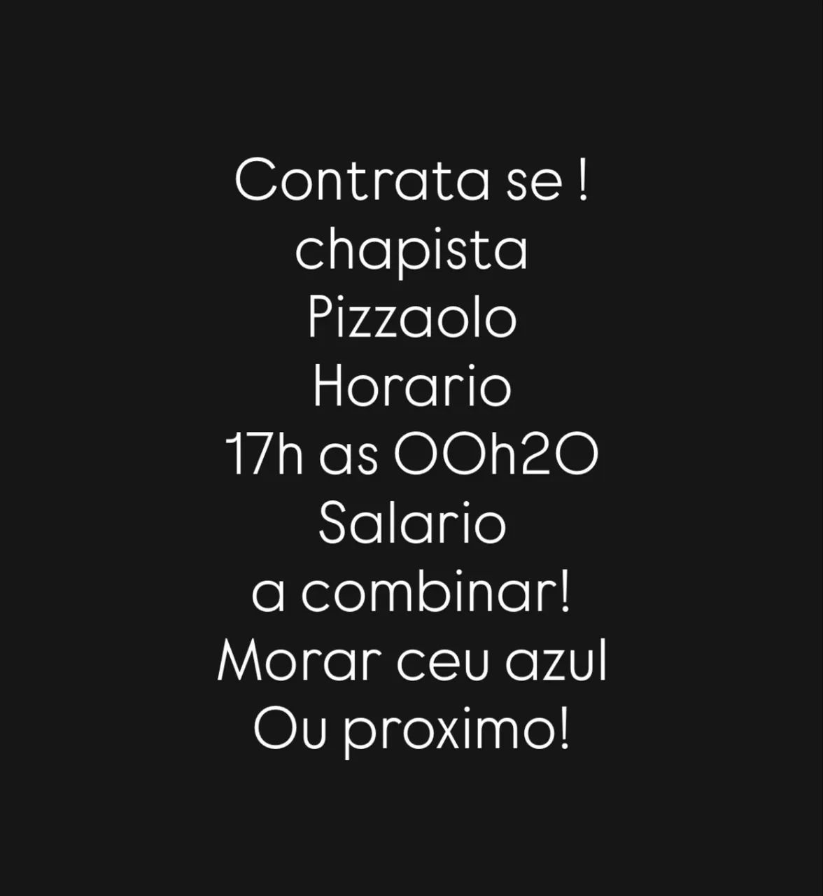 Vaga de emprego 