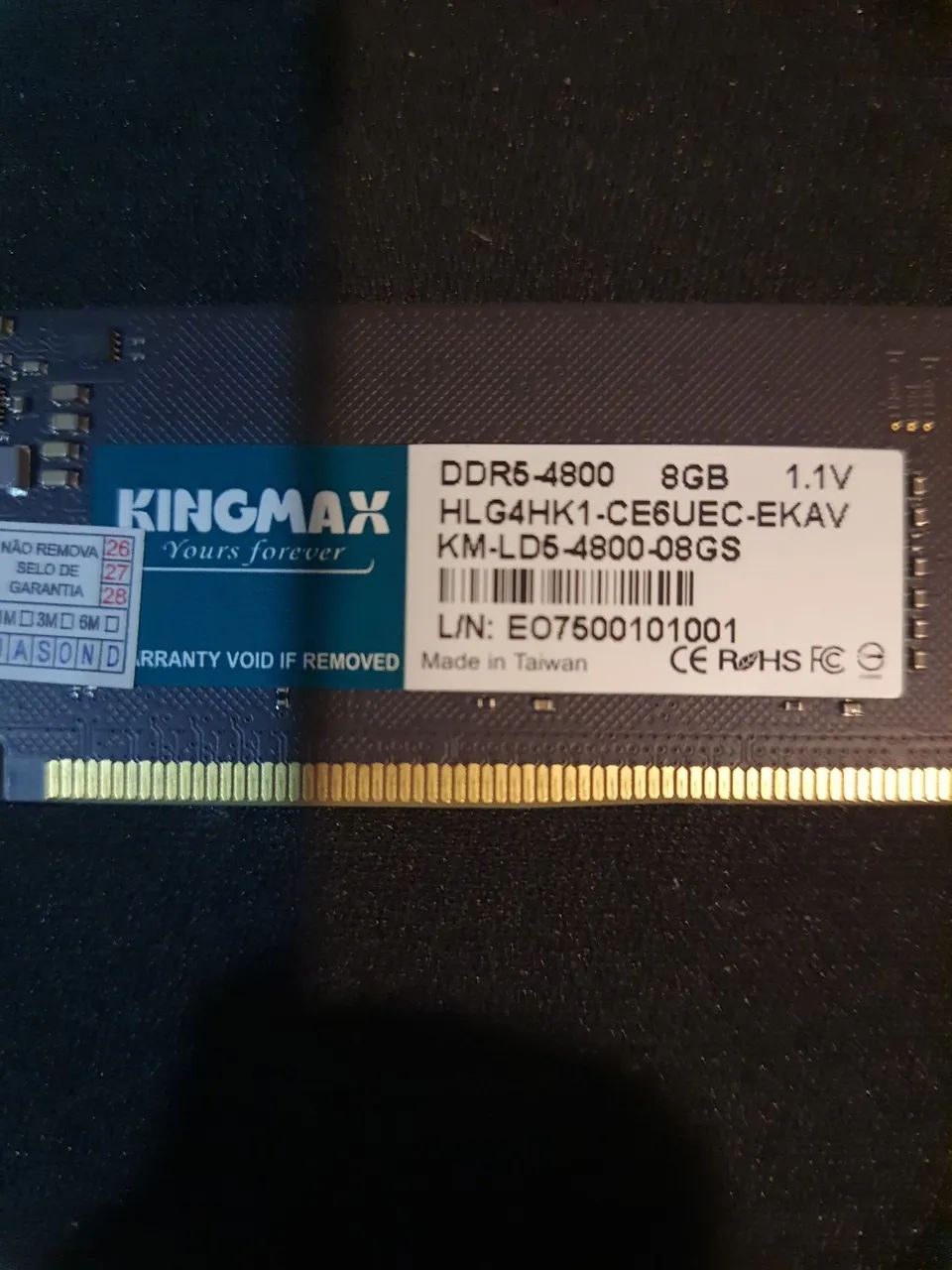 Memoria RAM DDR5 8GB 4800 