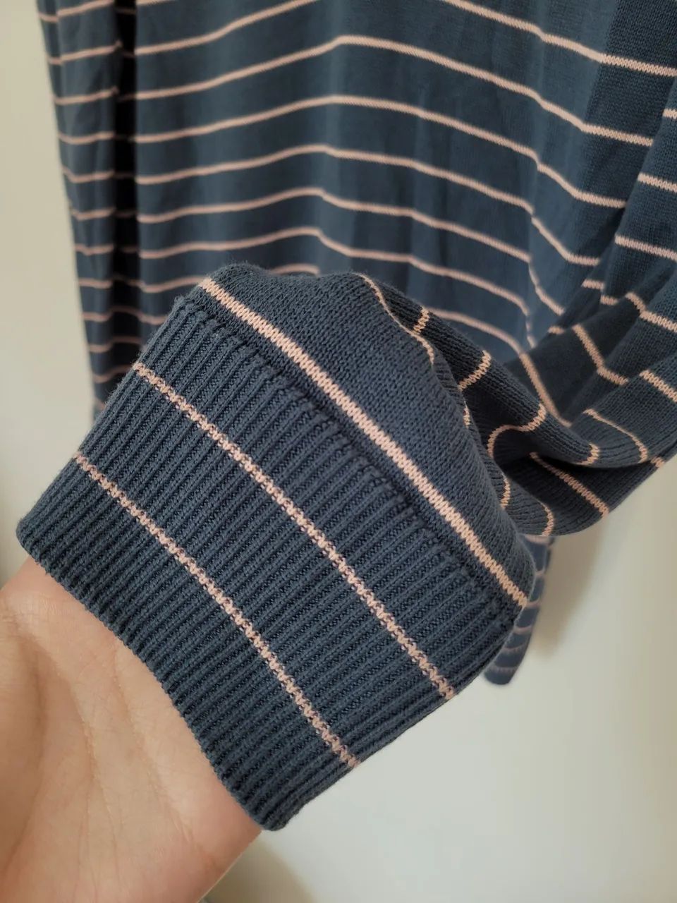 blusa lacoste listrada azul  - Foto 3