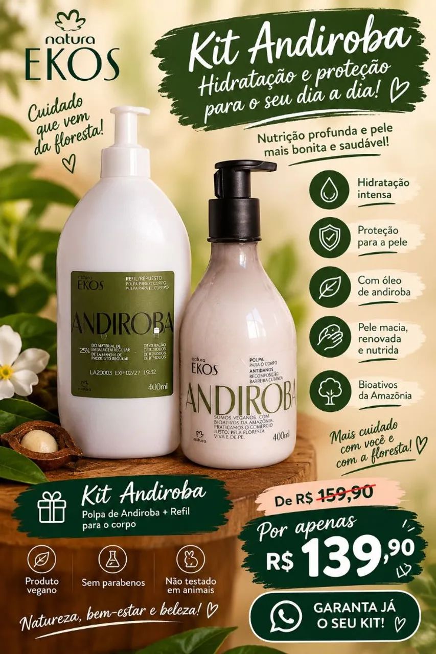 Kit natura Ekos andiroba - Foto 4