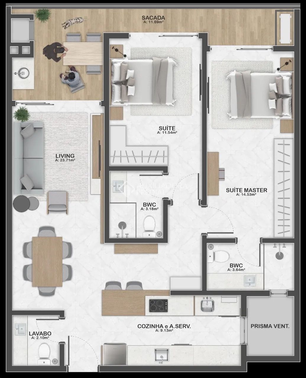 Charmoso Loft com 2 Suítes em Santo Antônio de Lisboa - Foto 2