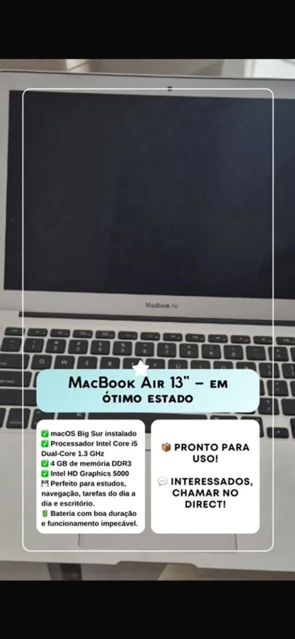 Macbook Air seminovo