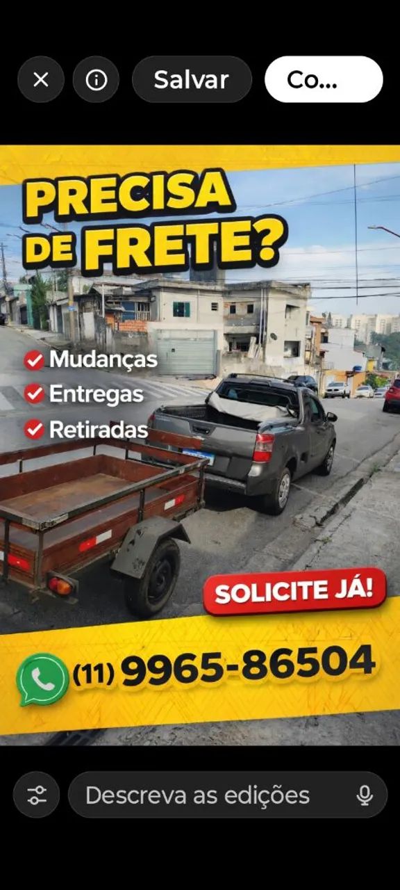 Frete carretos  transporte de moto 