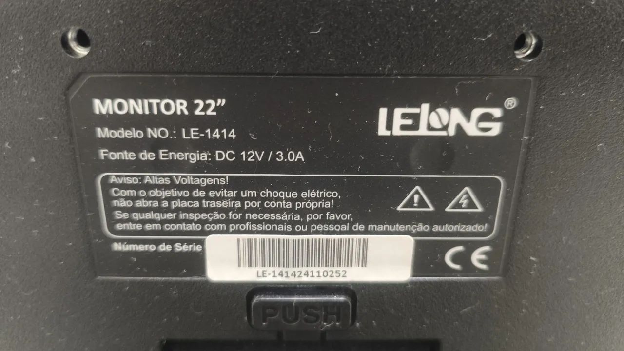 Vendo Monitor Lelong LE-1414 é um modelo de 22 polegadas - Foto 2