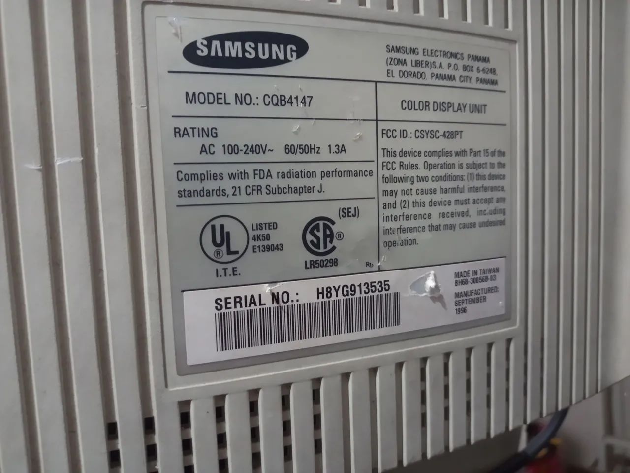 Monitor CRT Sansung analógico para 486 15 polegadas antigo  - Foto 4