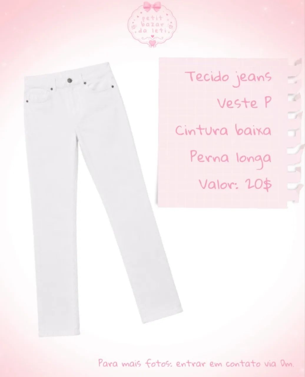 Calça jeans branca P