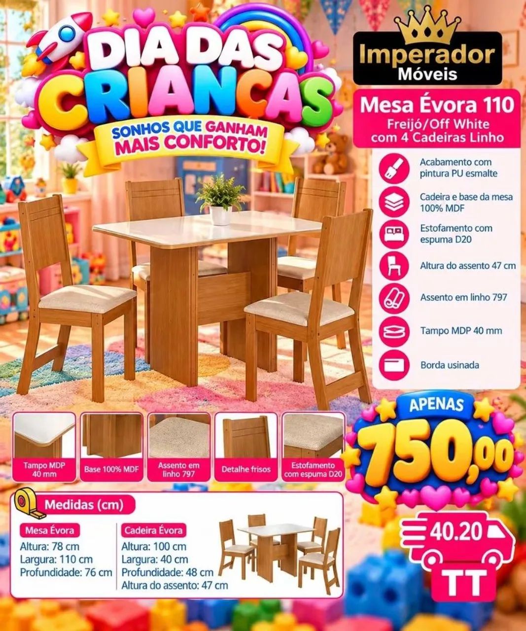 Mesa com cadeiras 