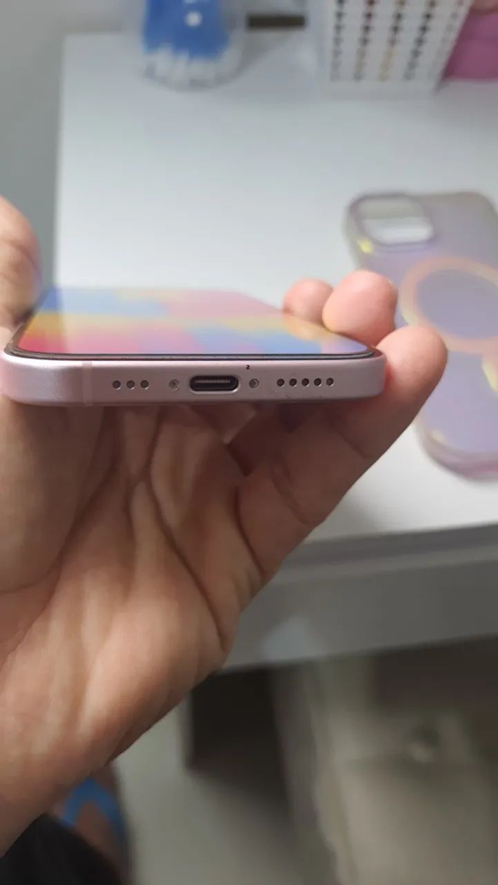 Iphone 15 128gb Rosa Dual E-Sim na Garantia - Foto 5