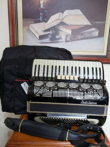 Acordeon Paolo Soprani 120 Baixos Preta - Foto 5