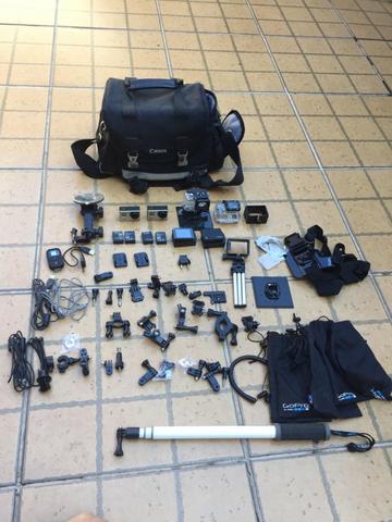 Kit com 2 Gopro Hero 3 Black edition com varios acessorios - Produto seminovo - Foto 2