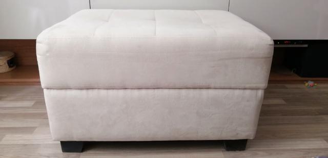 Puff em Suede Bege