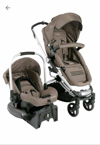 Carrinho de bebê com bebê conforto - Foto 3