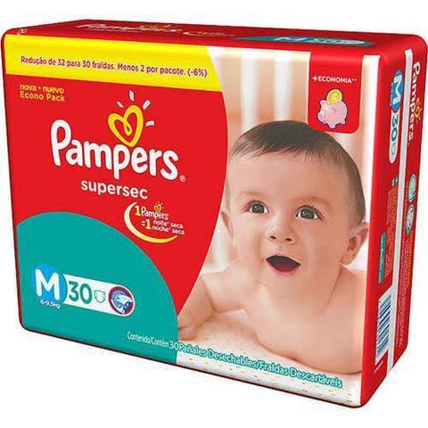 Fraldas pampers - 6 pacotes M