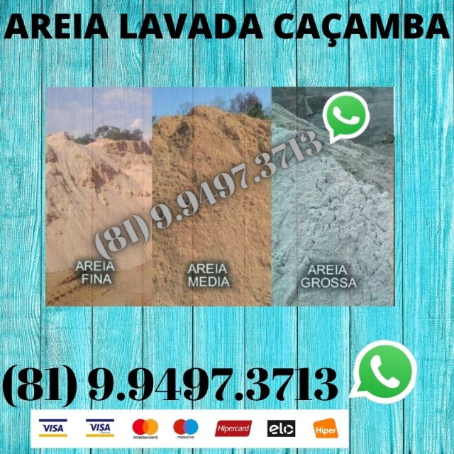 Caçamba de Areia Lavada Direto do Areeiro 012174188168247