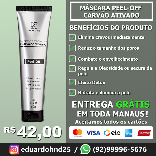 Máscara Facial de Carvão Ativado