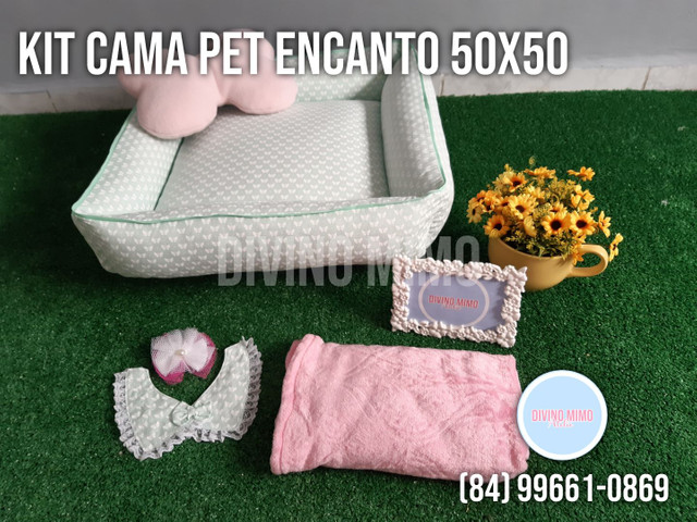 Kit cama pet "Encanto" Divino Mimo 100% algodão - Foto 2
