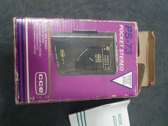 antiguidade walkman CCE PS 73 original caixa  manual - Foto 2