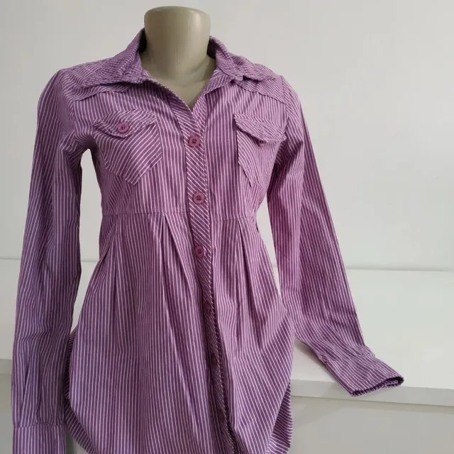 Camisa feminina estilo bata P