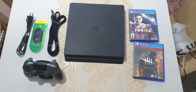 Playstation 4 Slim com 3 jogos grátis - Videogames - Menino Jesus