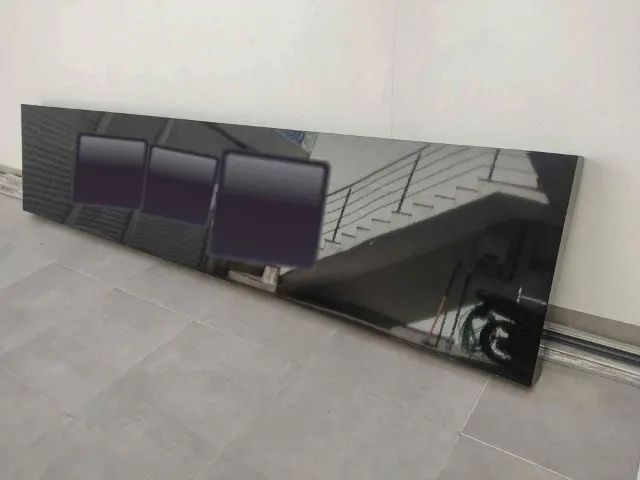 Placa de ACM Preta Novinha